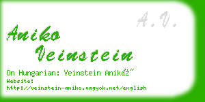 aniko veinstein business card